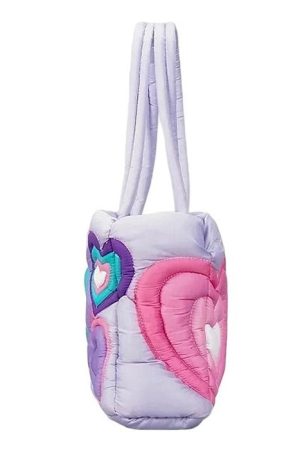 Casual Day Outfits, Easy Trendy Outfits Heart Puffer Shoulder Bag
