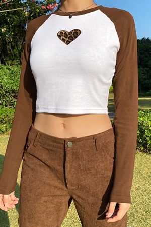 Casual Day Outfits, Easy Trendy Outfits Heart Raglan Tee