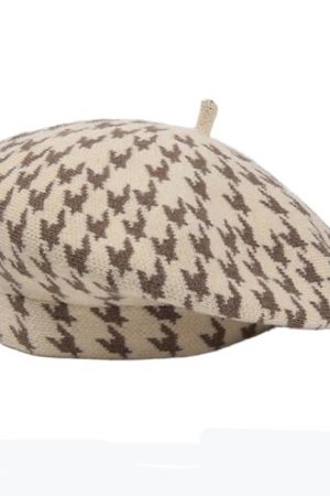 Casual Day Outfits, Easy Trendy Outfits Houndstooth Beret