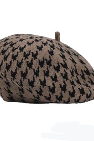 Casual Day Outfits, Easy Trendy Outfits Houndstooth Beret