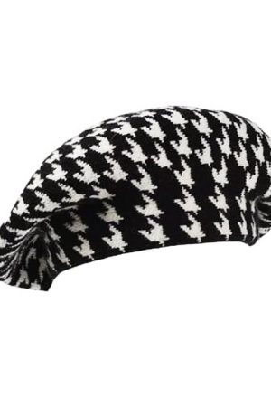 Casual Day Outfits, Easy Trendy Outfits Houndstooth Beret