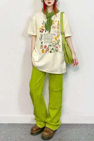 Casual Day Outfits, Easy Trendy Outfits How To Pickle Aesthetic Print Graphic T-Shirt