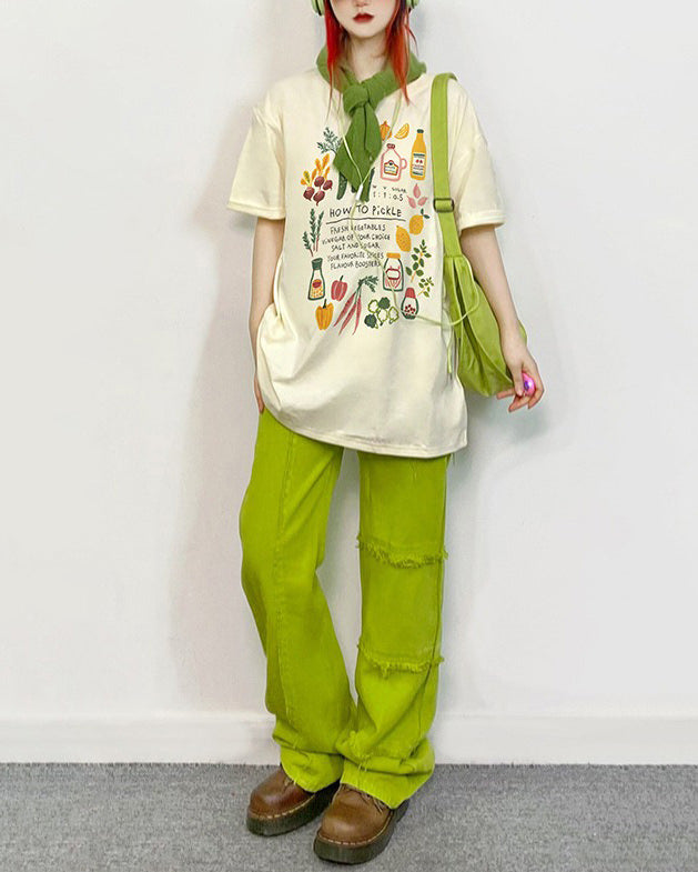 Casual Day Outfits, Easy Trendy Outfits How To Pickle Aesthetic Print Graphic T-Shirt Casual Day Outfits, Easy Trendy Outfits How To Pickle Aesthetic Print Graphic T-Shirt