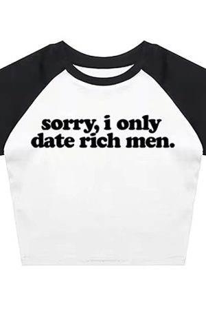 Casual Day Outfits, Easy Trendy Outfits I Date Only Rich Men Y2K Crop Top