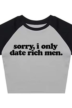 Casual Day Outfits, Easy Trendy Outfits I Date Only Rich Men Y2K Crop Top