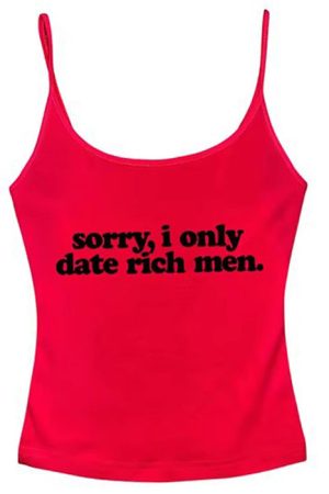Casual Day Outfits, Easy Trendy Outfits I Date Only Rich Men Y2K Tank Top
