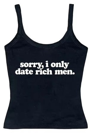 Casual Day Outfits, Easy Trendy Outfits I Date Only Rich Men Y2K Tank Top