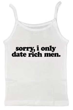 Casual Day Outfits, Easy Trendy Outfits I Date Only Rich Men Y2K Tank Top