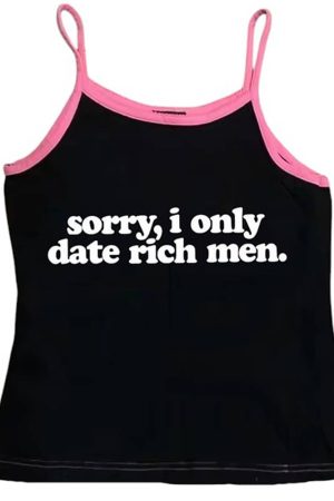 Casual Day Outfits, Easy Trendy Outfits I Date Only Rich Men Y2K Tank Top