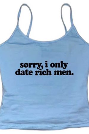 Casual Day Outfits, Easy Trendy Outfits I Date Only Rich Men Y2K Tank Top