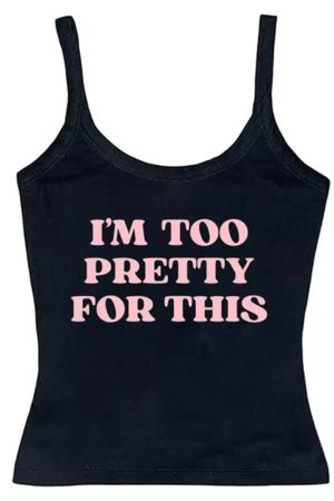 Casual Day Outfits, Easy Trendy Outfits I'm Too Pretty For This Y2K Tank Top