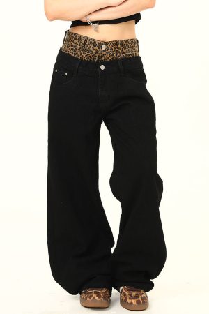 Casual Day Outfits, Easy Trendy Outfits Inner Leopard Layered Jeans