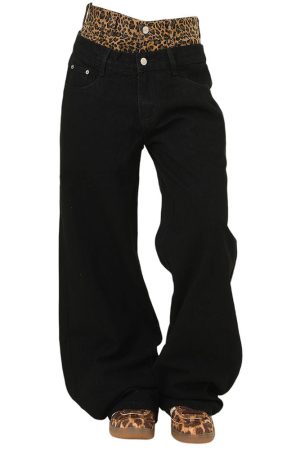 Casual Day Outfits, Easy Trendy Outfits Inner Leopard Layered Jeans