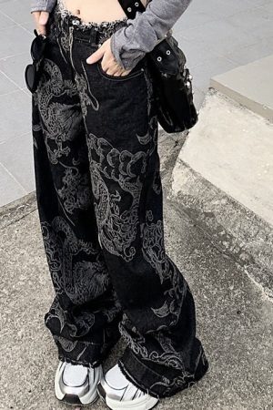 Casual Day Outfits, Easy Trendy Outfits Japanese Dragon Aesthetic Jeans