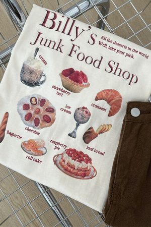 Casual Day Outfits, Easy Trendy Outfits Junk Food Shop Aesthetic T-Shirt