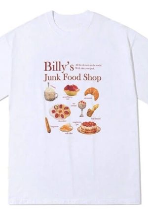 Casual Day Outfits, Easy Trendy Outfits Junk Food Shop Aesthetic T-Shirt