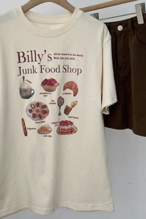 Casual Day Outfits, Easy Trendy Outfits Junk Food Shop Aesthetic T-Shirt