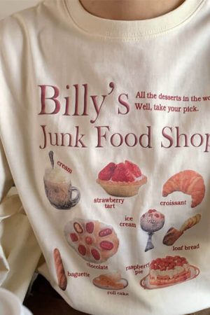 Casual Day Outfits, Easy Trendy Outfits Junk Food Shop Aesthetic T-Shirt
