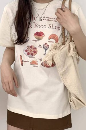 Casual Day Outfits, Easy Trendy Outfits Junk Food Shop Aesthetic T-Shirt