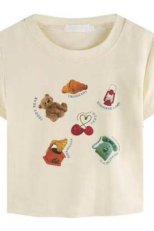 Casual Day Outfits, Easy Trendy Outfits Kawaii Aesthetic Baby Tee