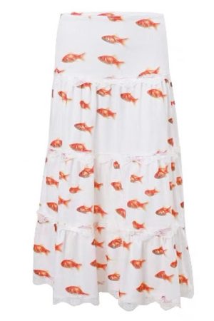 Casual Day Outfits, Easy Trendy Outfits Koi Fish Maxi Skirt