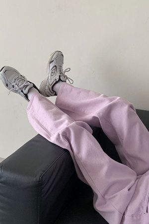 Casual Day Outfits, Easy Trendy Outfits Lavender Skater Girl Wide Jeans