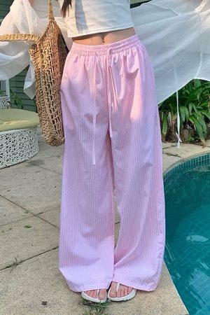 Casual Day Outfits, Easy Trendy Outfits Lazy Stripe Pants