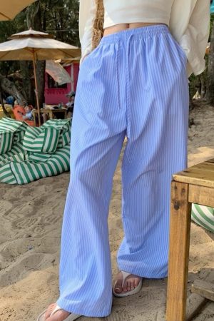 Casual Day Outfits, Easy Trendy Outfits Lazy Stripe Pants