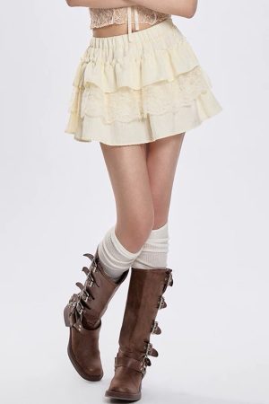 Casual Day Outfits, Easy Trendy Outfits Lemon Pie Layered Skirt