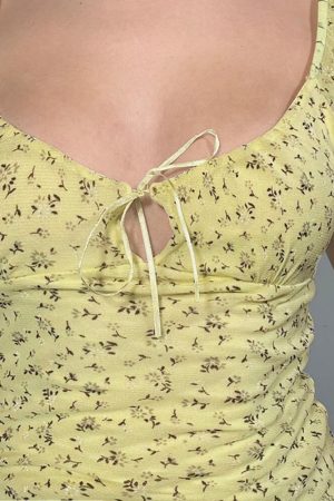 Casual Day Outfits, Easy Trendy Outfits Lemon Sorbet Cottagecore Floral Top