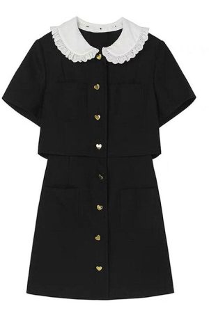 Casual Day Outfits, Easy Trendy Outfits Little Witch Mini Black Dress