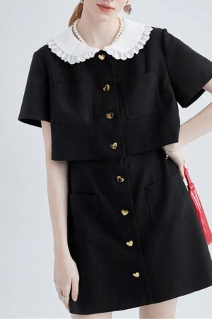 Casual Day Outfits, Easy Trendy Outfits Little Witch Mini Black Dress