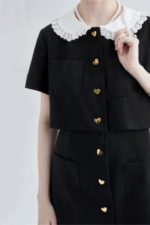 Casual Day Outfits, Easy Trendy Outfits Little Witch Mini Black Dress