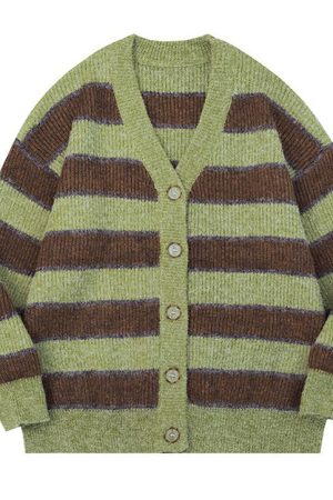 Casual Day Outfits, Easy Trendy Outfits Local Coffee Shop Striped Cardigan