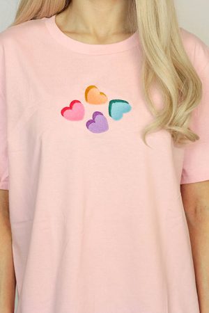 Casual Day Outfits, Easy Trendy Outfits Love Hearts Candy T-Shirt