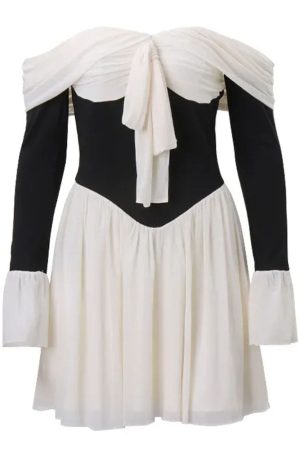 Casual Day Outfits, Easy Trendy Outfits Mademoiselle Bow Off Shoulder Dress