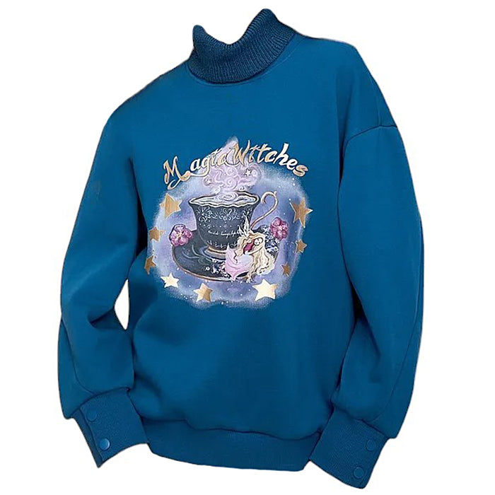 Casual Day Outfits, Easy Trendy Outfits Magic Witches Printed Sweatshirt Casual Day Outfits, Easy Trendy Outfits Magic Witches Printed Sweatshirt