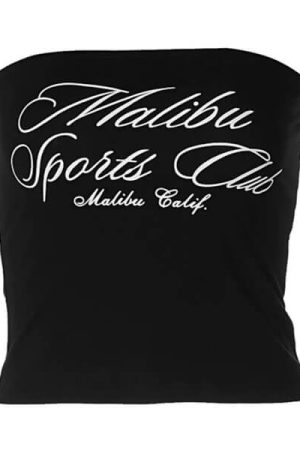 Casual Day Outfits, Easy Trendy Outfits Malibu Sports Club Tube Top