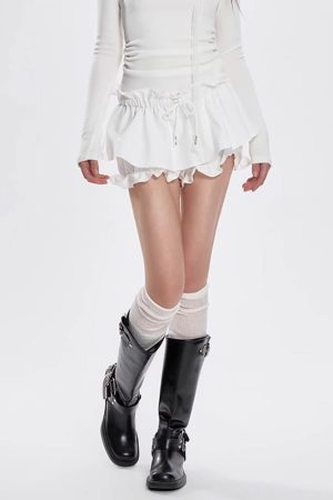 Casual Day Outfits, Easy Trendy Outfits Marshmallow Milk Skirt