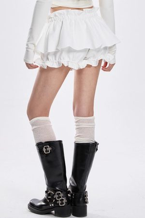 Casual Day Outfits, Easy Trendy Outfits Marshmallow Milk Skirt