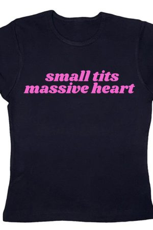 Casual Day Outfits, Easy Trendy Outfits Massive Heart Crop Top