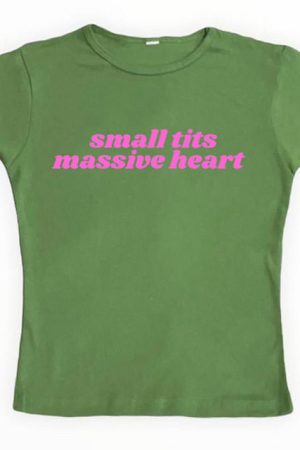 Casual Day Outfits, Easy Trendy Outfits Massive Heart Crop Top