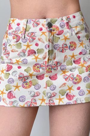 Casual Day Outfits, Easy Trendy Outfits Mermaid Aesthetic Denim Mini Skirt