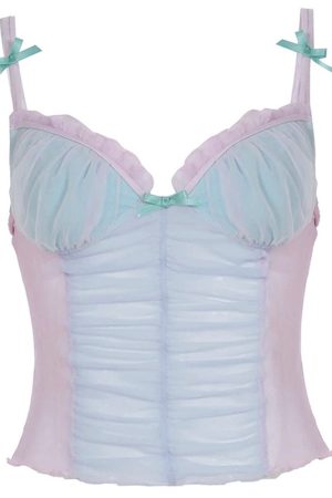 Casual Day Outfits, Easy Trendy Outfits Mermaid Aesthetic Mesh Top