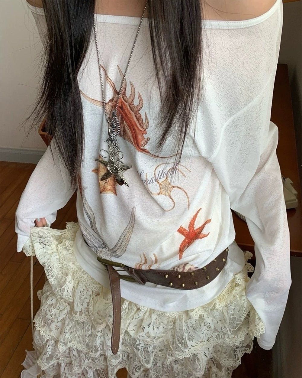 Casual Day Outfits, Easy Trendy Outfits Mermaid Aesthetic Off-Shoulder Top Casual Day Outfits, Easy Trendy Outfits Mermaid Aesthetic Off-Shoulder Top