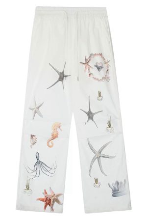 Casual Day Outfits, Easy Trendy Outfits Mermaid Aesthetic Wide-Leg Trousers