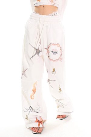 Casual Day Outfits, Easy Trendy Outfits Mermaid Aesthetic Wide-Leg Trousers