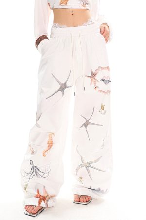 Casual Day Outfits, Easy Trendy Outfits Mermaid Aesthetic Wide-Leg Trousers