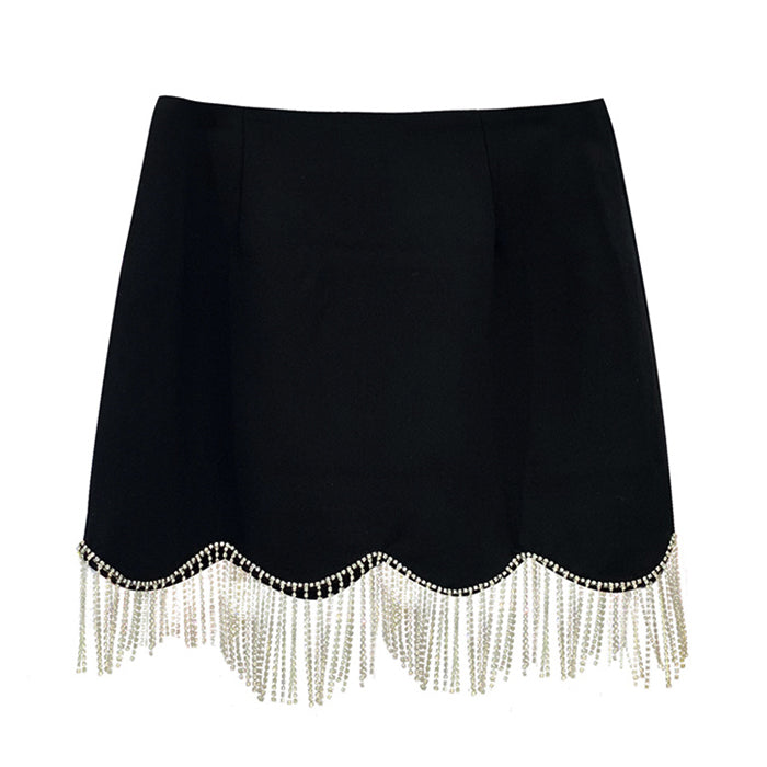 Casual Day Outfits, Easy Trendy Outfits Midnight Rhinestone Fringe Skirt Casual Day Outfits, Easy Trendy Outfits Midnight Rhinestone Fringe Skirt