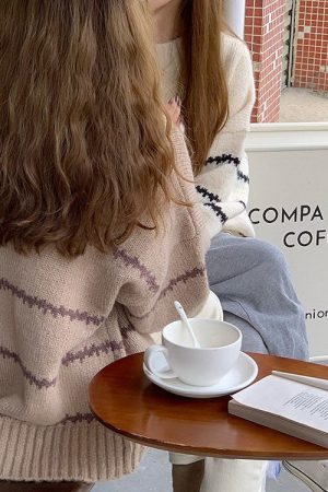 Casual Day Outfits, Easy Trendy Outfits Minimalist Aesthetic Striped Sweater
